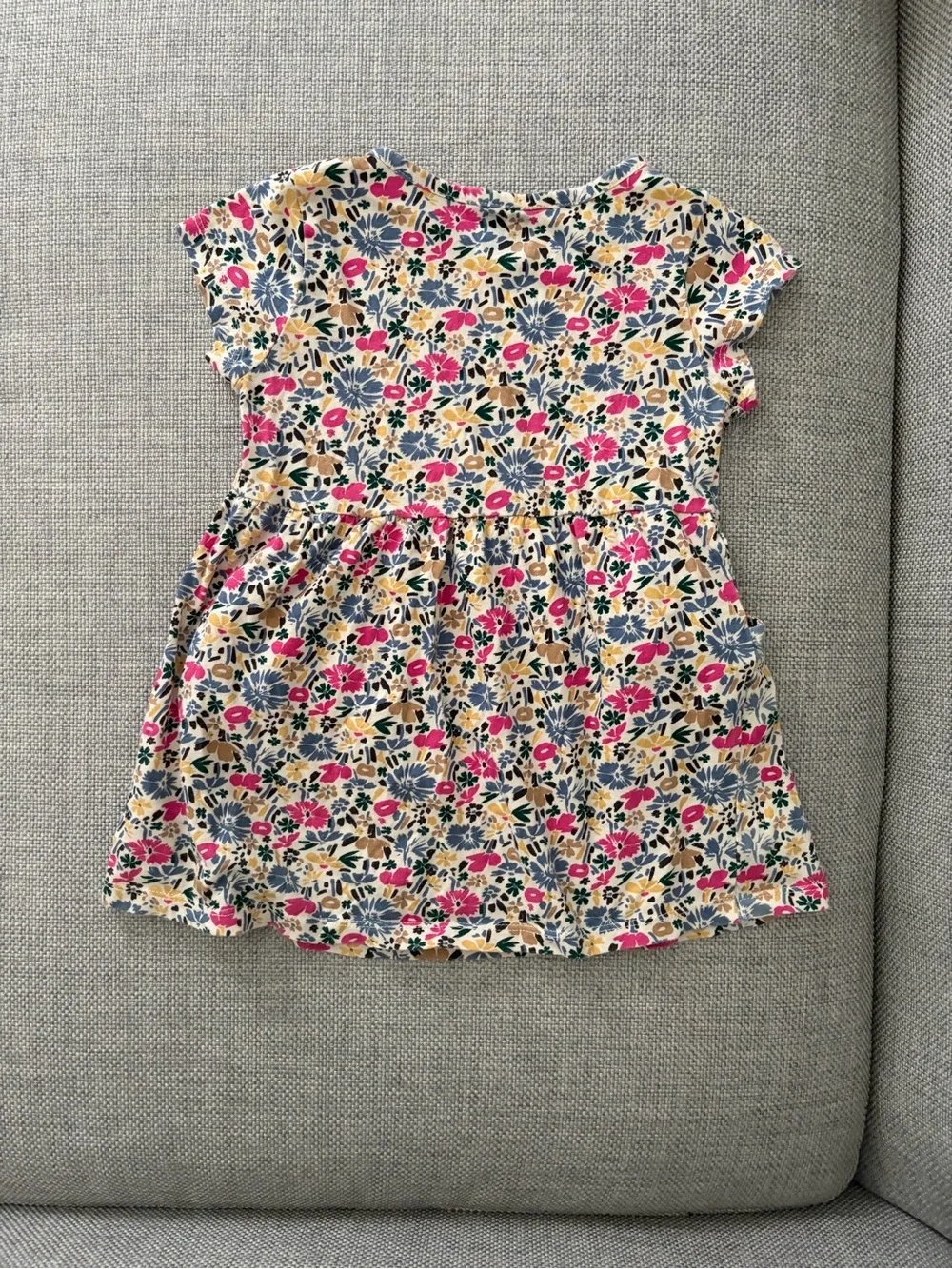 Gap Pink and Blue Floral Cotton Dress, 3T